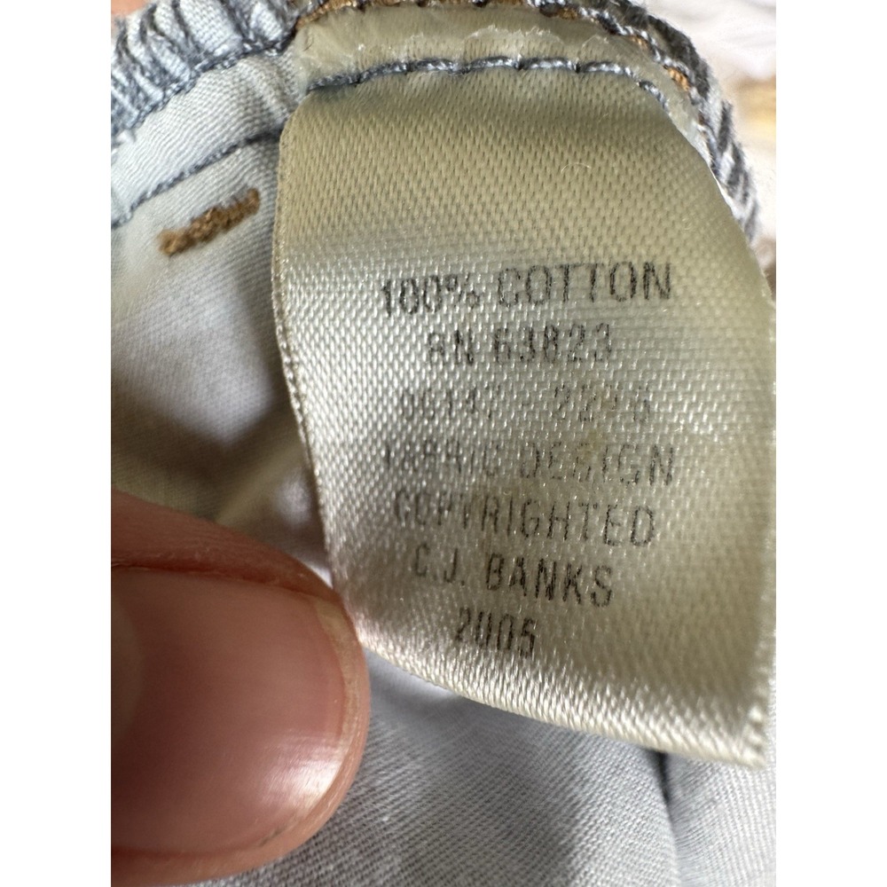 Vintage CJ Banks Strawberry Embroidered Jeans Cottagecore Fairycore Crop 20W - Picture 8 of 9